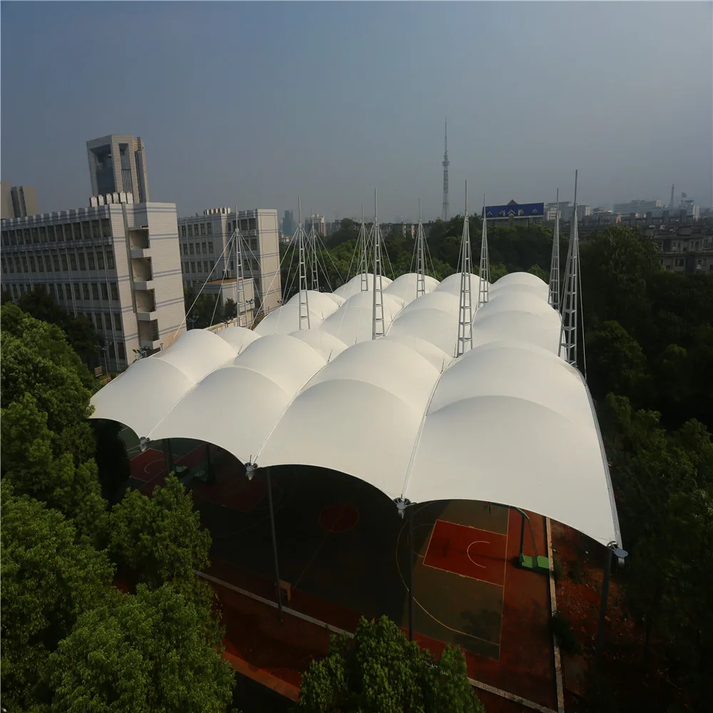 
Steel structure truss systems PVDF tensile Membrane Structure Roof Design 