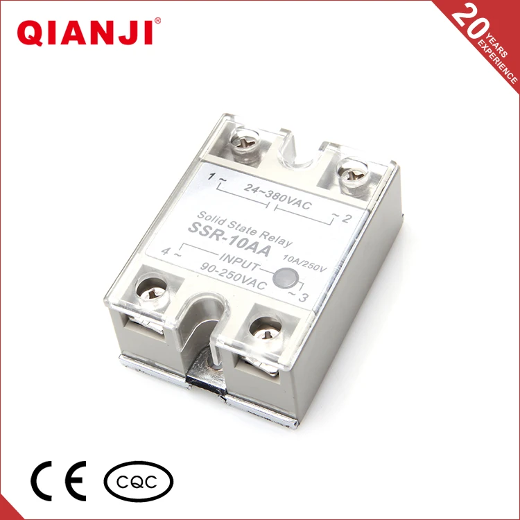 QIANJI Поставщиков Китая Однофазный Твердотельные Реле SSR-10AA 10A 250VAC