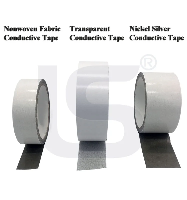 LS High Quality Ni/Cu Plated Conductive Double Sided Fabric Adhesive Tape