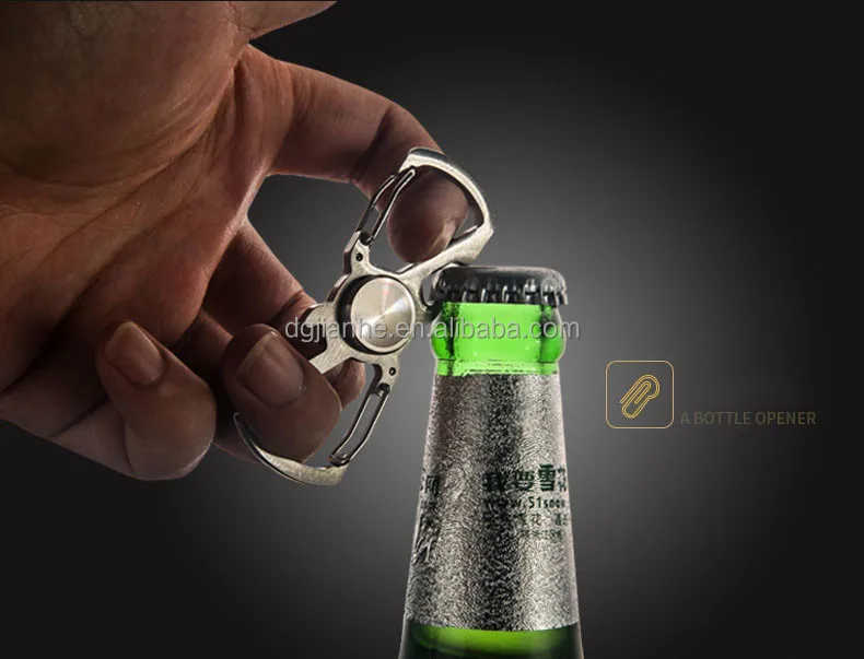 high quality stainless steel car fidget hand spinner opener keychain
