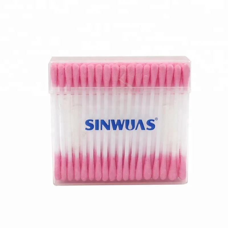 Double pure cotton thick texture glossy wholesale cotton swabs