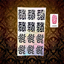 1PC Hot Sale Leopard Print Nail Art Stencil Holo Template Manicure Painting Tool Tips HJV220 Flash