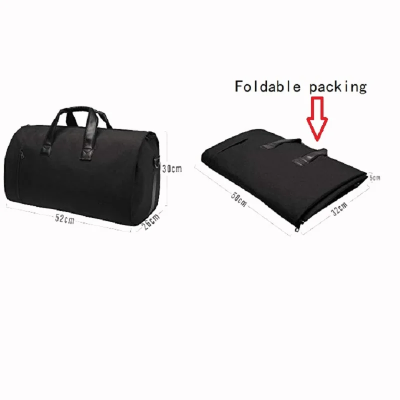 2 in 1 Travelling Bags Luggage Portable Duffel Carry On Suit Garment Bag For Men and Women