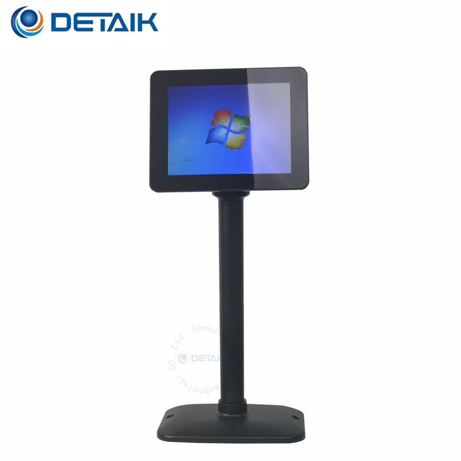Height Adjustable 8 Inch TFT LCD USB VGA HDMIed Rear Screen Customer Display for POS