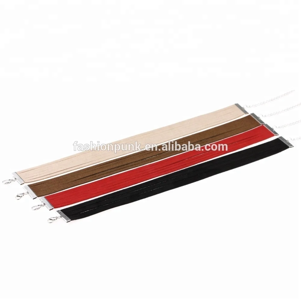 Harajuku Black Velvet Choker Necklace 6 layers Goth Gothic Handmade Ribbon Collar Necklaces Retro Burlesque