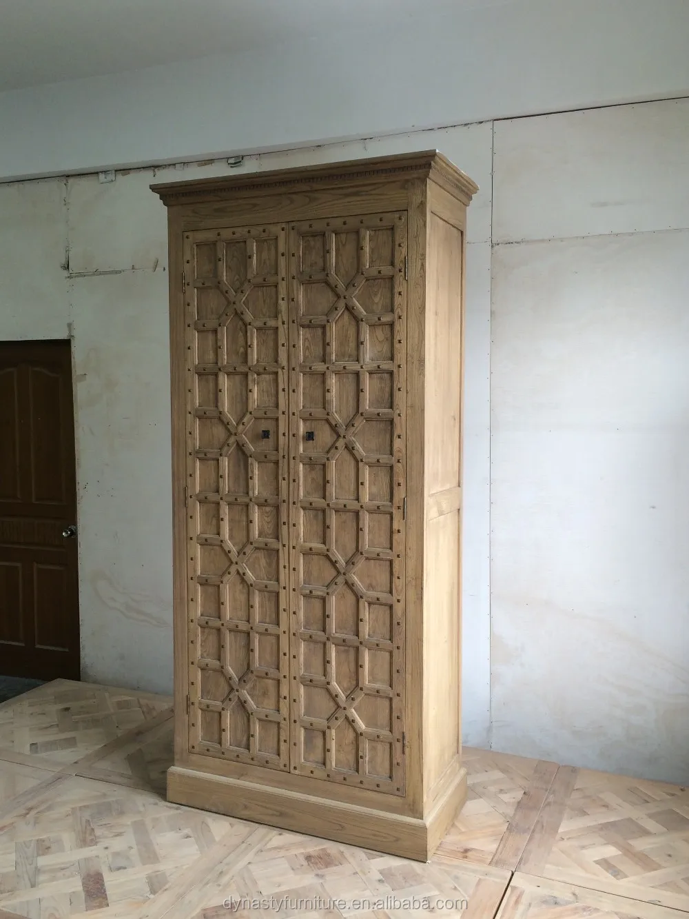 Wedding furniture wooden almirah designs in bedroom wall for sale