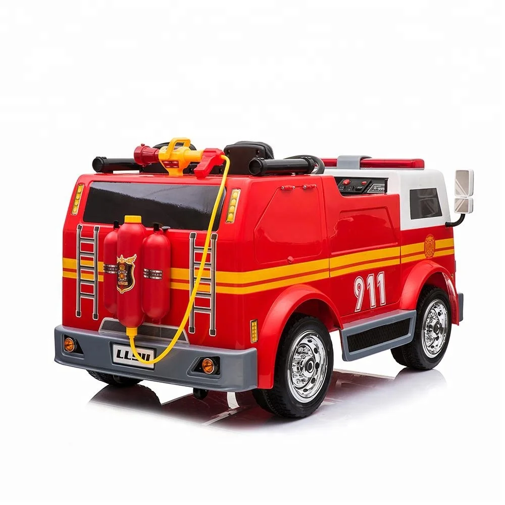 Newest popular electric kids car for fire truck with fire gun for baby electric car