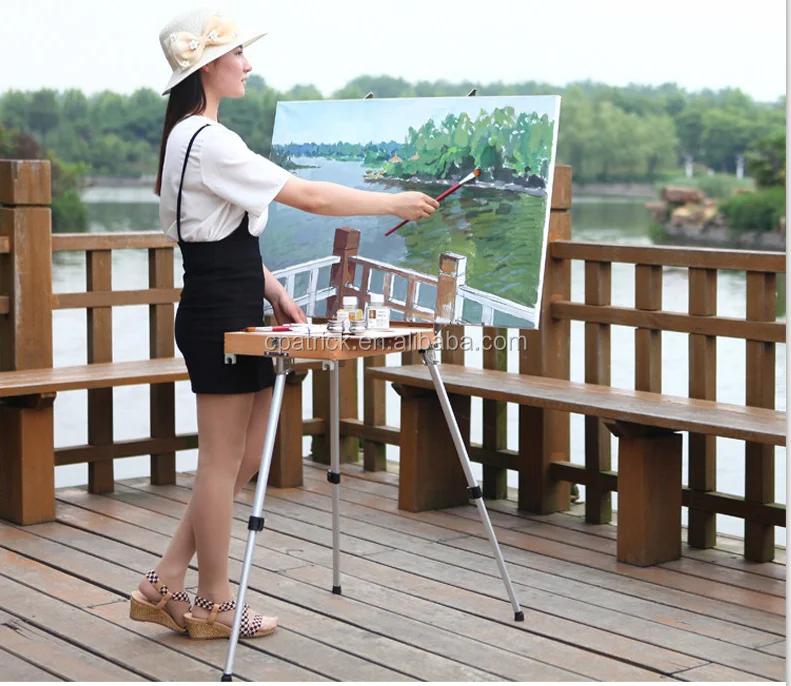 2024 Art Light Weight French Style Field and Sketchebox Easel with Aluminum Tripod