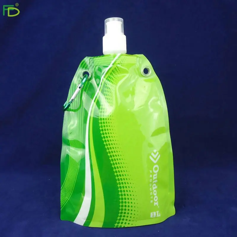 1l/33.8 oz Lightweight Flat  Rollable Reusable Empty Plastic Collapsible Hydro Canteen Water Bottle for Compact Storage