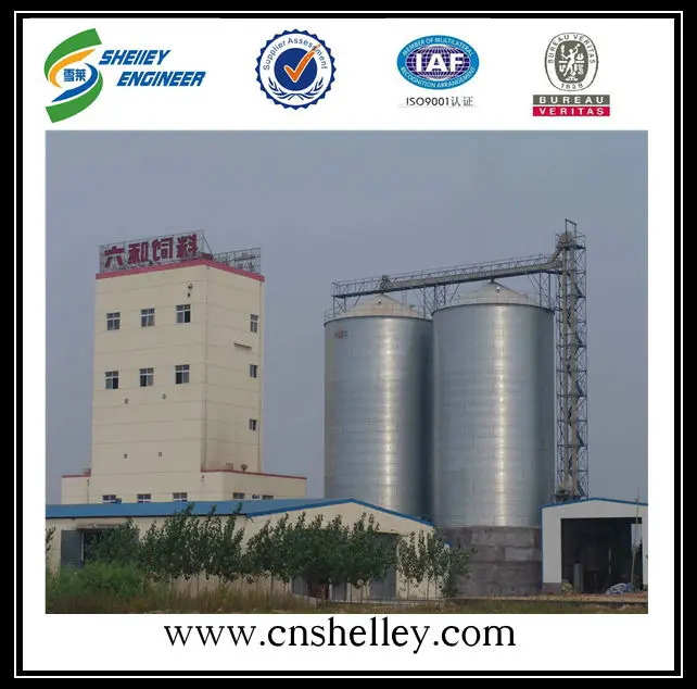 corrugated steel soybean meal grain storage silo