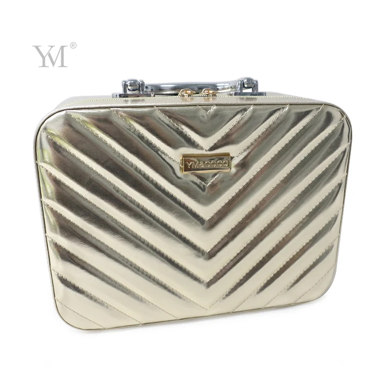 leather makeup cosmetic brush case,make up bag case with mirror