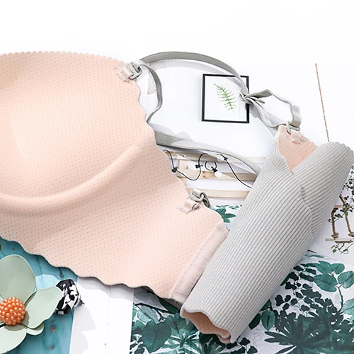 Telige Young Ladies Push up Padded bra Seamless Wireless Bra Front Closure Buckle