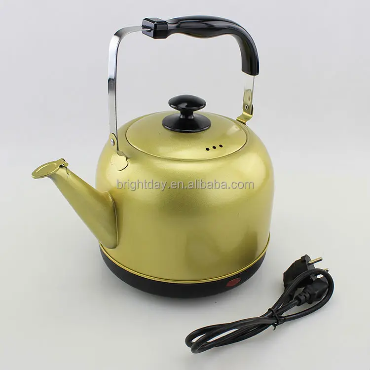 Customization stainless steel golden plated hot electric kettle hot water kettle electric tea pot