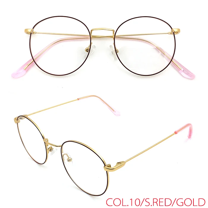 wenzhou factory hot sale unisex no diopter Round metal eyeglasses women frames eye wear