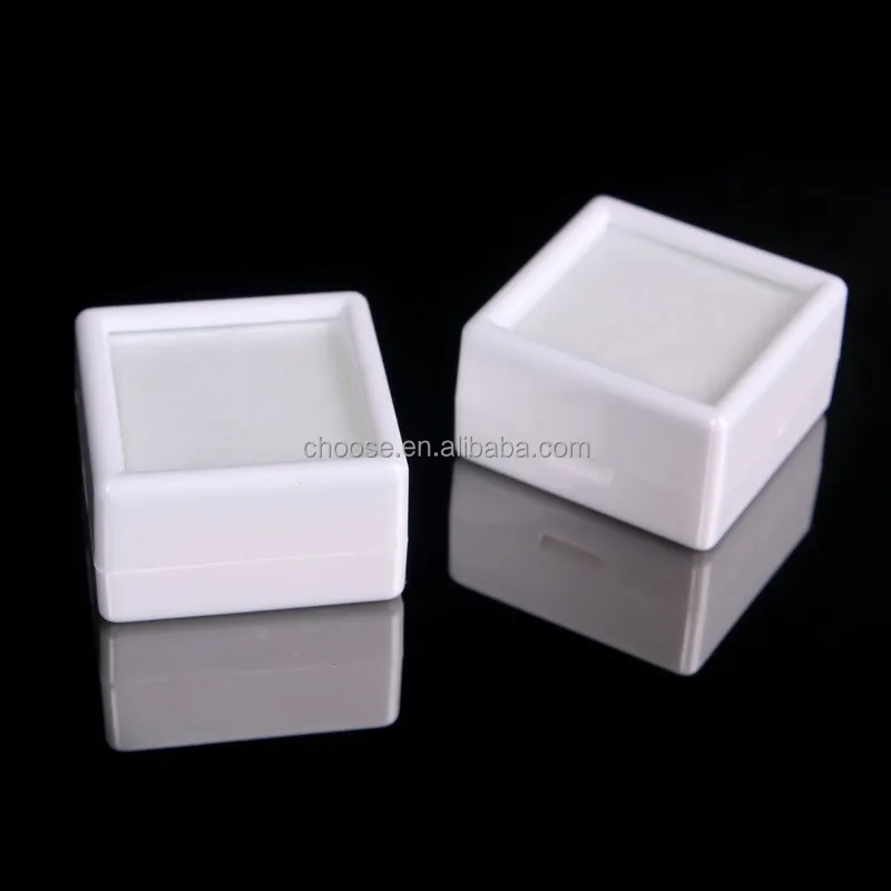 
Wholesale Small Acrylic loose diamond stone gem display box 3*3*1.6 cm 1 pack 35 pcs 