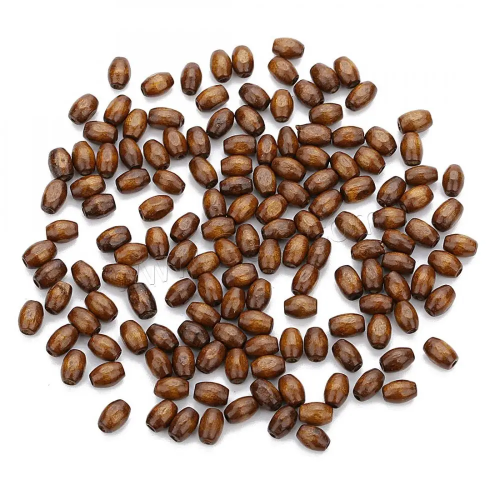 China guangzhou original un wood beads jewelry making bulk bead Oval color 6x8mm 1307079