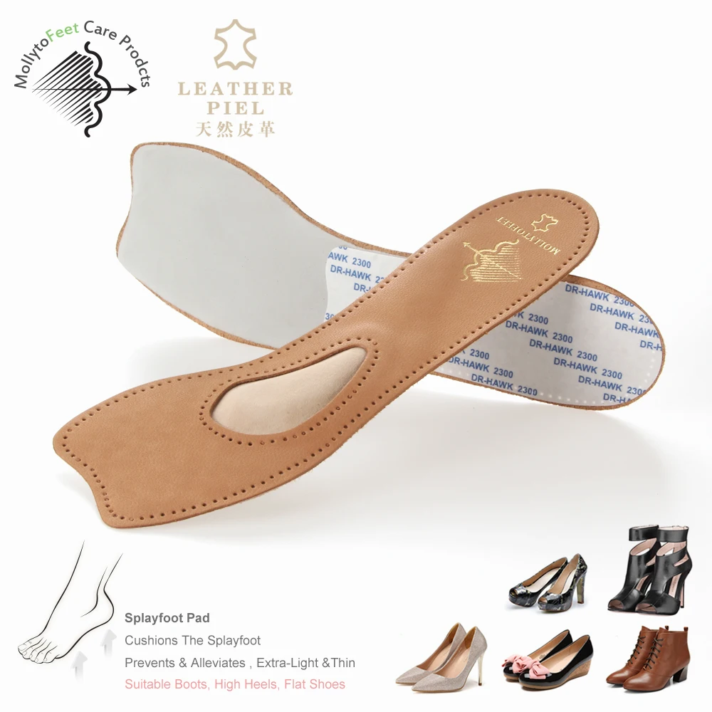 
Breathable 3/4 genuine leather Metatarsal support insole for women 