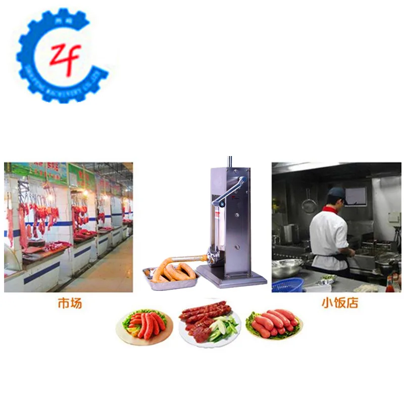 5 Liter Stainless Steel Manual Banger Sausage Stuffer Filling Making Machine