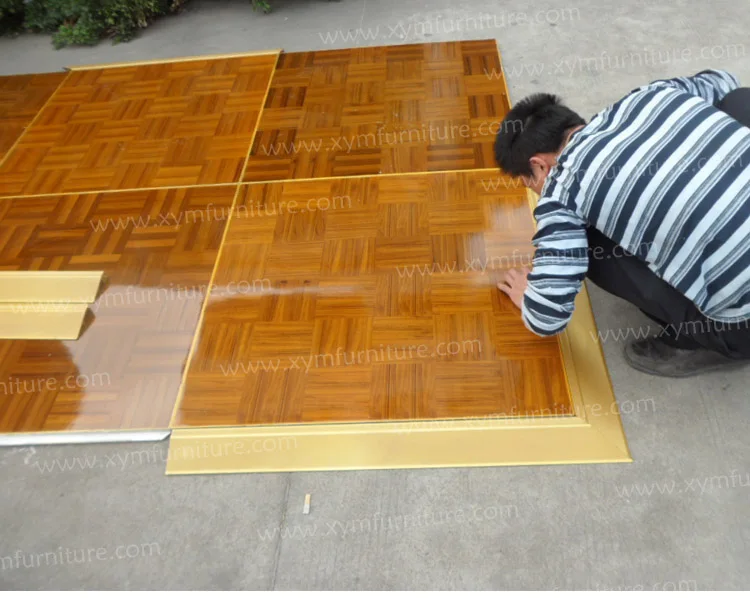 Factory manufacture directly cheap portable teak wood dance floor