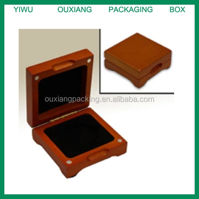 Heirloom Collection Single Coin Display Wood Box Silver Morgan Peace Dollar