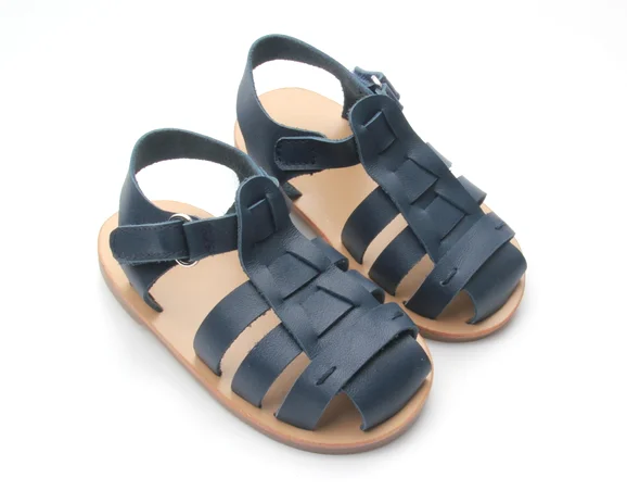 Wholesale Summer Kids Genuine Leather Fashion Hard Bottom Baby Sandal Shoes
