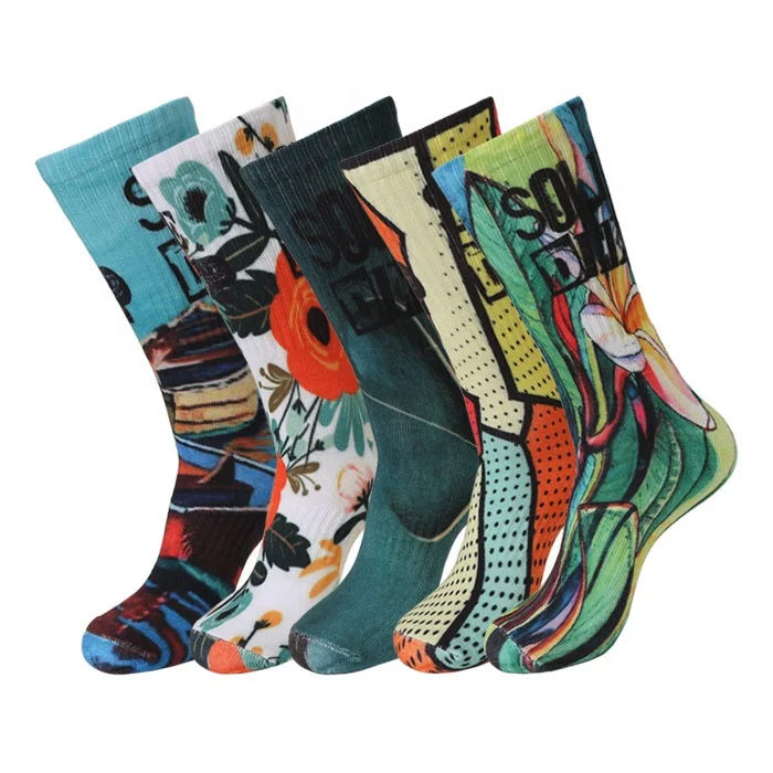 Wholesale Custom Print Sports Sublimation Athletic Socks