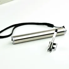 Round Moon Shape Light Aluminium Alloy Mini Flashlight XML Cree Led Flashlight Torch High Power Led keychain With portable tail