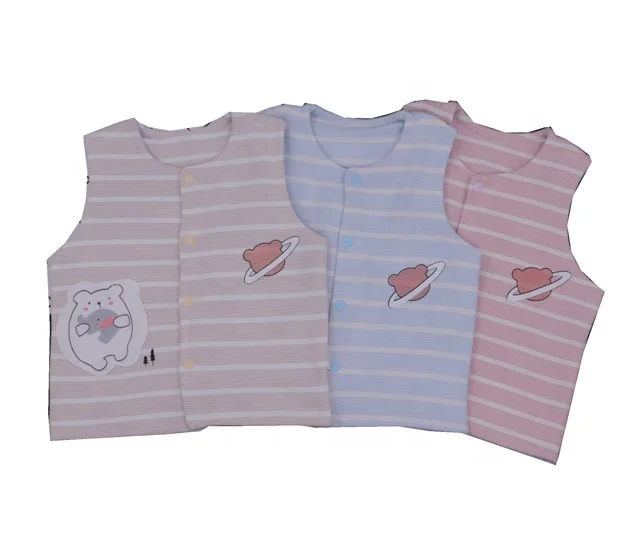 
Wholesale Organic Cotton Unisex Infant Toddler Spring Autumn Baby Vest Waistcoat 