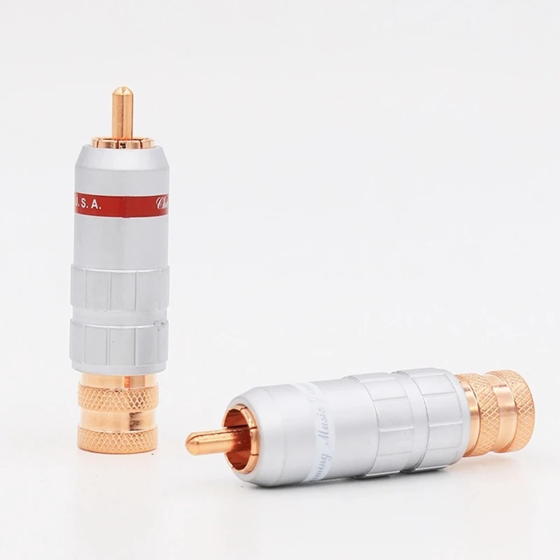 Выборг VB-0991 чистой меди, покрытой припоя мужской HI-END Rca Plug для аудио разъем кабеля