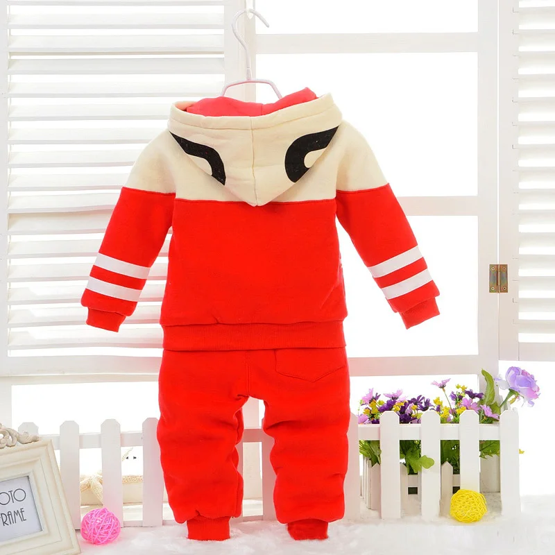 MamaLove High Quality Winter Children Clothing Set Girls/boy Suit Vest Hoodies +Pants 2pcs 1-4Y Kids Clothes For Baby Girl/boy