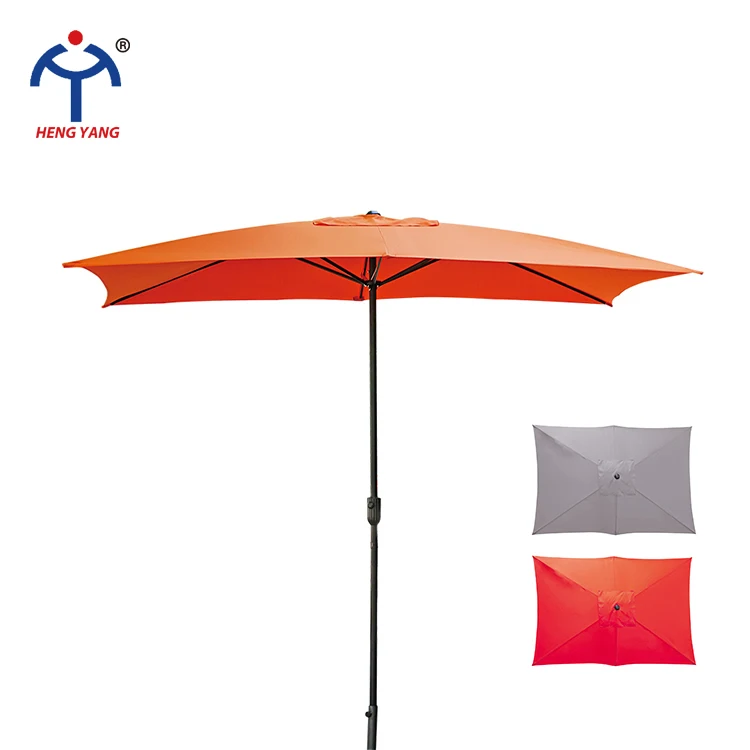 
Garden Umbrella 3M*3M 6Ribs Aluminum Pole Easy To Operate Parasol Square Patio Umbrella 