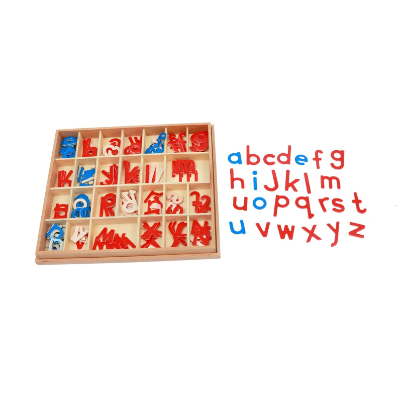 Montessori Materials In China Wooden Educational Toys For Kindergarten And Nursery Small Cursive Moveable Alphabet L024