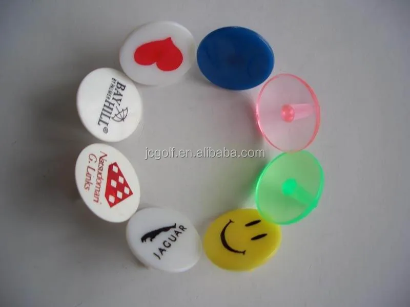 Custom made Logo printed plastic golf ball marker
