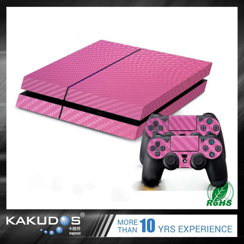 Многоцветный углеродного волокна контроллер и наклейкой консоль кожи для ps4