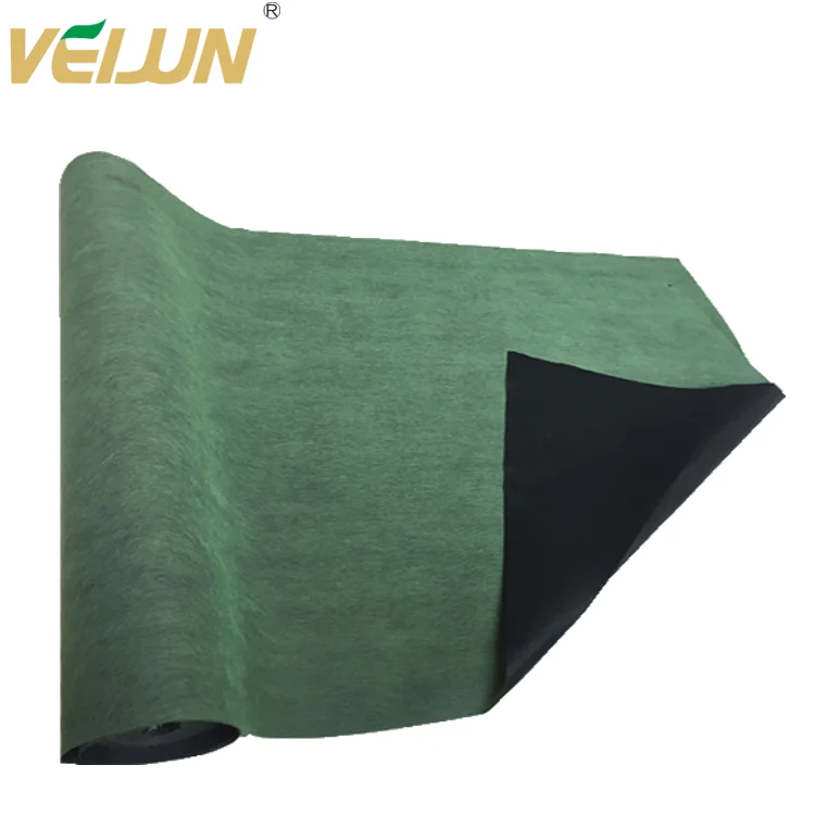 UV treated virgin biodegradable / ecofrindly non woven black weed mat