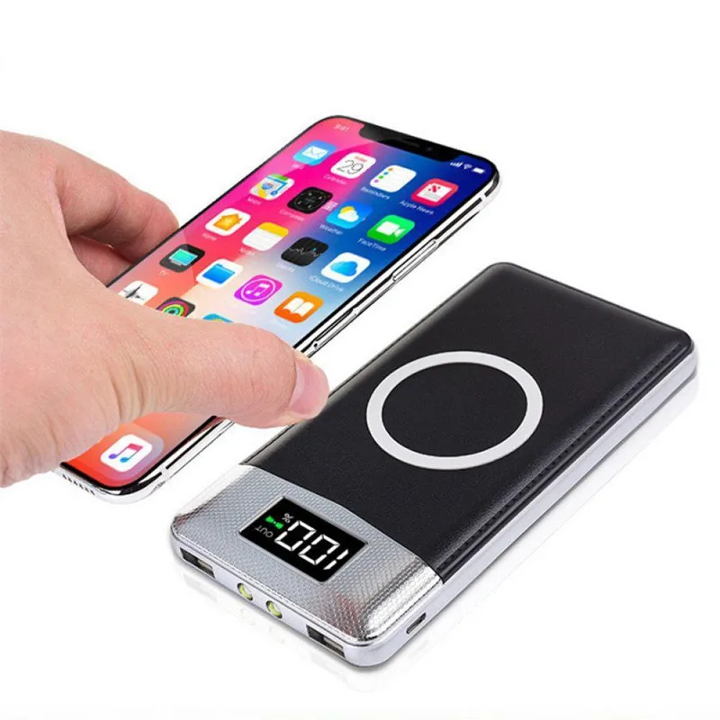 Qi 10W Wireless Charger Power Bank 10000mah 2 in 1 fast Wireless Charger Power Bank 20000mah for iPhone Xs max for Samsung S9