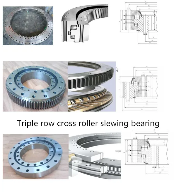 Inner teeth type 42CrMo/50Mn excavator slewing bearing ring