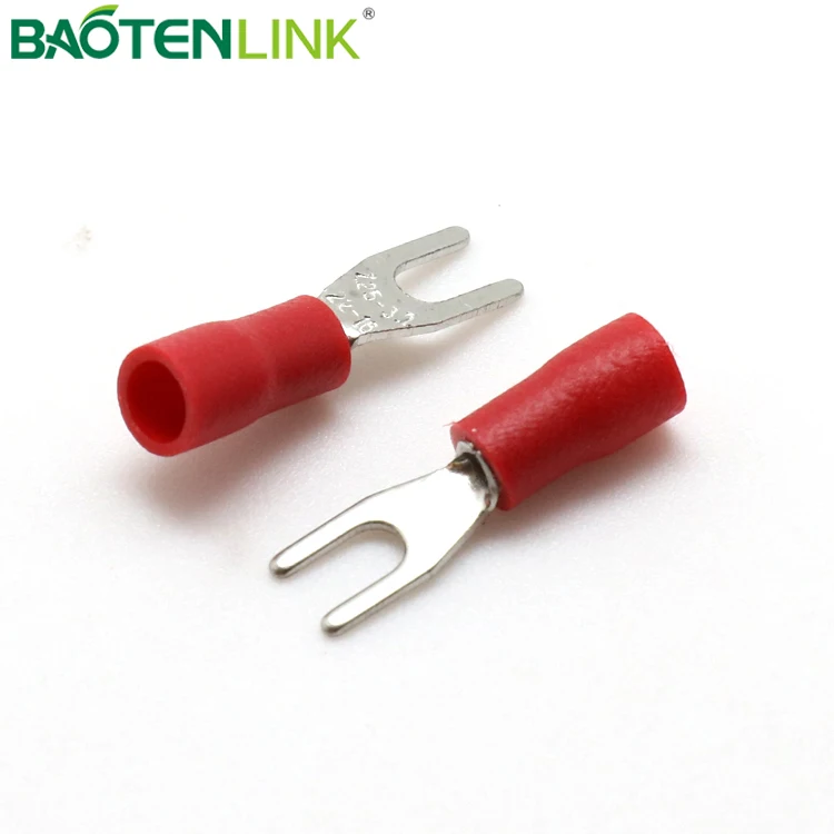 BAOTENG Crimping wire SV spade PVC terminal lugs pin type insulated wire end lugs