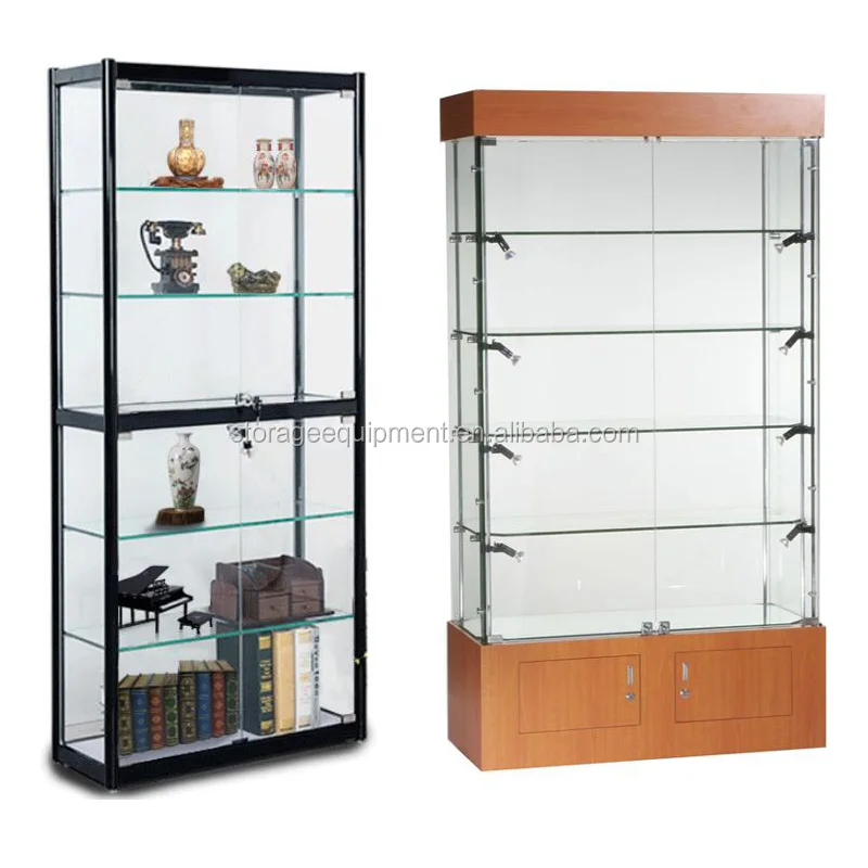 Стеклянная витрина для ювелирных изделий со светодиодными лампами