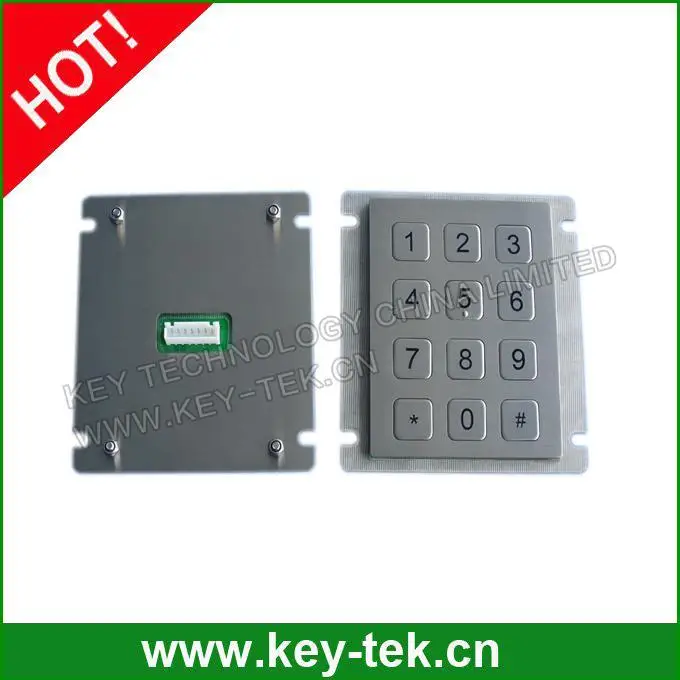 12 ключи IP65 антивандальная точка матрица из нержавеющей стали киоск клавиатура