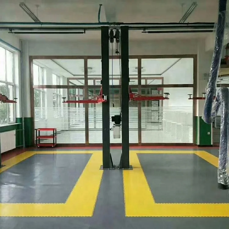 plastic vinyl pvc heavy duty interlocking industrial floor tile 8mm for garage warehouse workshop showroom etc gym flooring