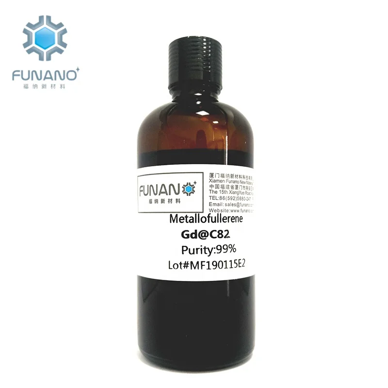 Производитель Funano Горячая оптовая продажа порошок из углеродного волокна Новый нано Карбид сырья 99% фуллерен Gd @ C82 металлофуллерен