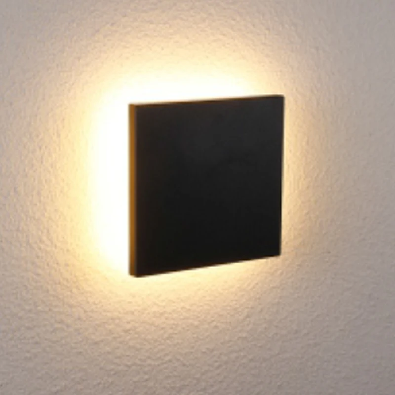 IP65 классический алюминиевый прямоугольный 12 Вт кубический черный настенный кронштейн, уличный светильник для коридора, квадратный водонепроницаемый настенный светильник