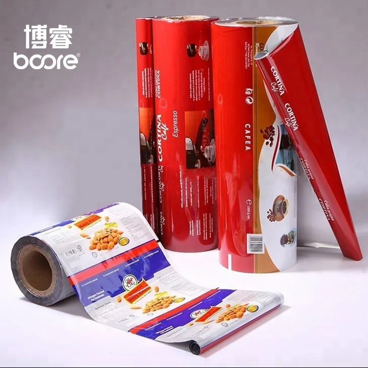 QINGZHOU BRIGHT BOPP VMCPP  Laminated Roll Film for Corn Puffs Potato Chip Banana Chips Packing