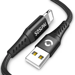 SOSLPAI, Новое поступление, usb-кабель для передачи данных, нейлон + алюминиевый сплав, usb-кабель для зарядки iphone
