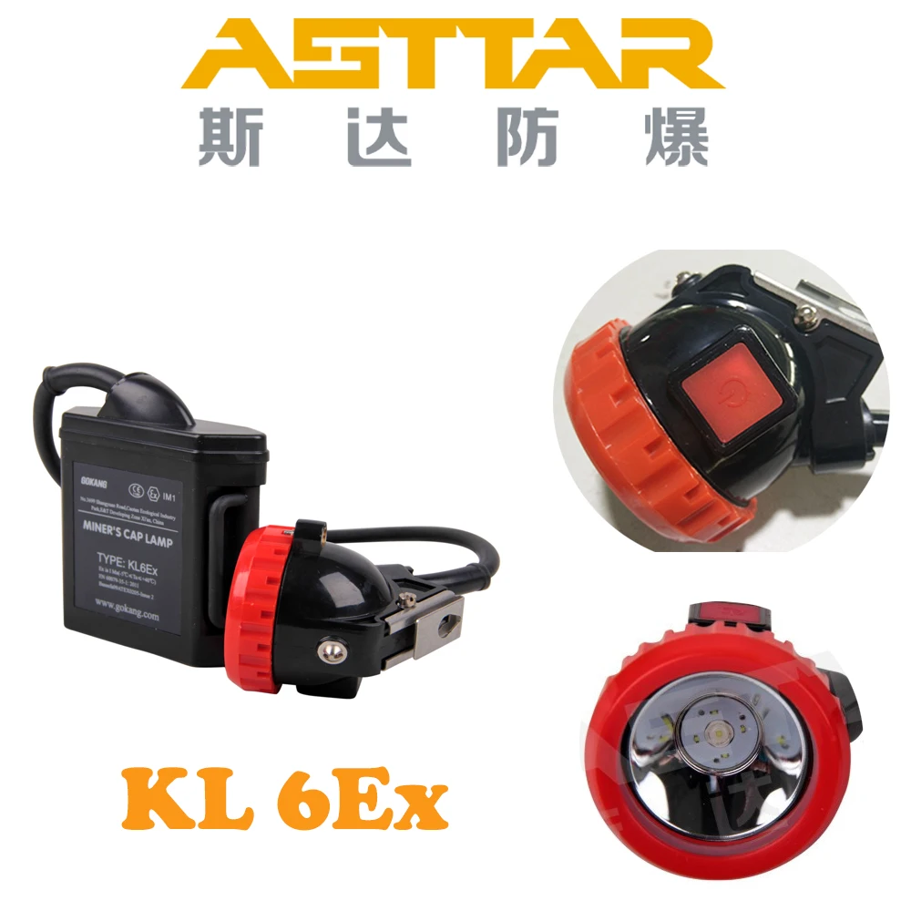 
Gokang LED Miner Safety Cap Lamp Waterproof 5500LUX KL6Ex for Fishing Hunting Camping Outdoor 