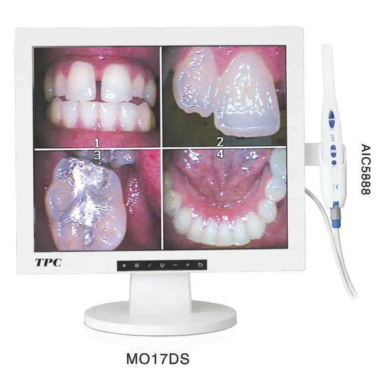 Dental wired build in wireless Intraoral Camera with high definition 17' monitor