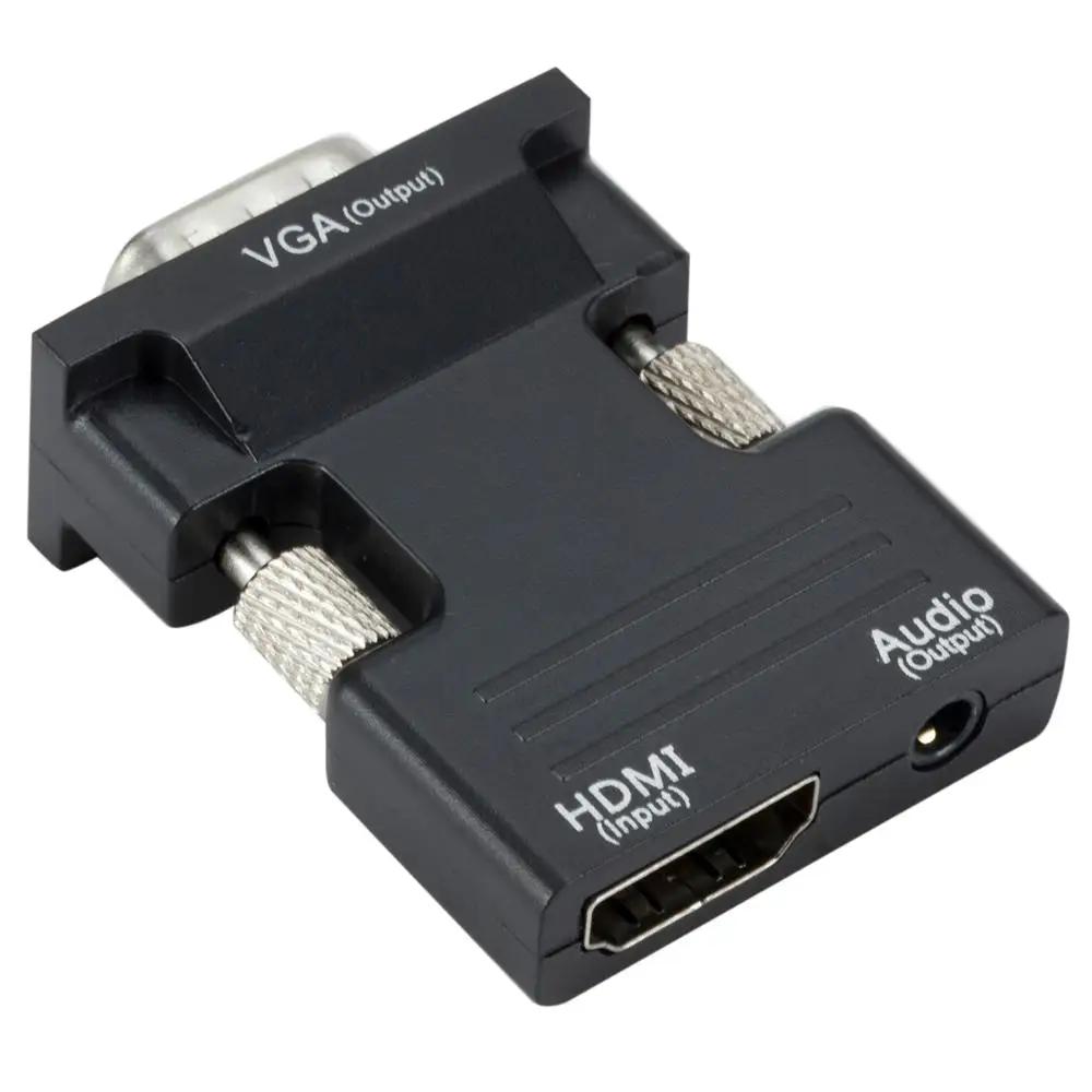  Переходник с HDMI «мама» на VGA «папа» + аудиоадаптер 1080P HDTV преобразователь
