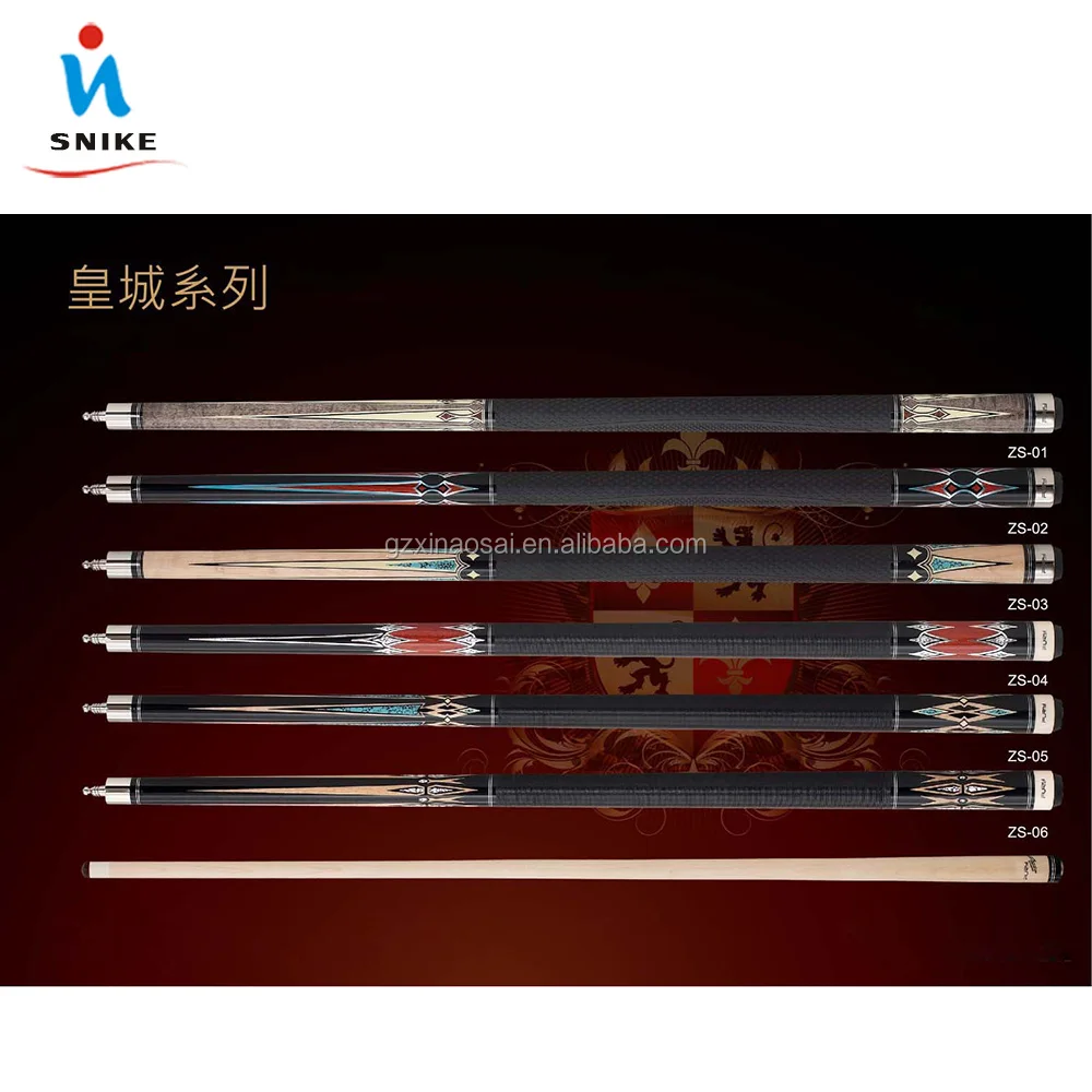 FURY center joint superior quality pool cues ZS series and with pool cue extension,10mm tiger tip for sale