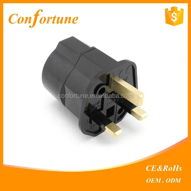 3 контактный разъем великобритании подключите адаптер с предохранителем CE европейская вилка великобритании 13А предохранитель